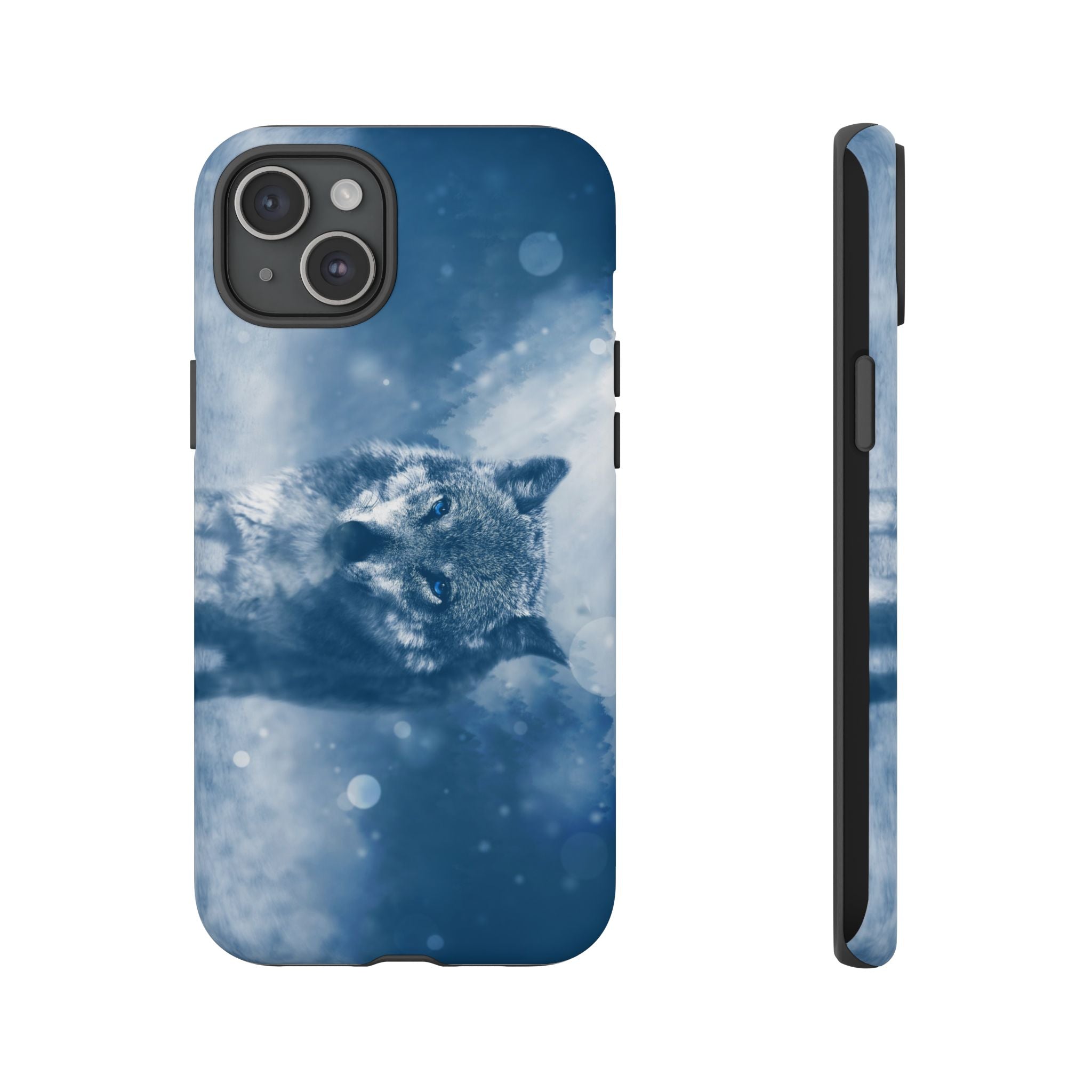 Wolf Phone Case, Tough Cases for Animal Lovers, Unique Wildlife Design, Nature-inspired Gift, Blue Wolf Accessories, Phone Protector