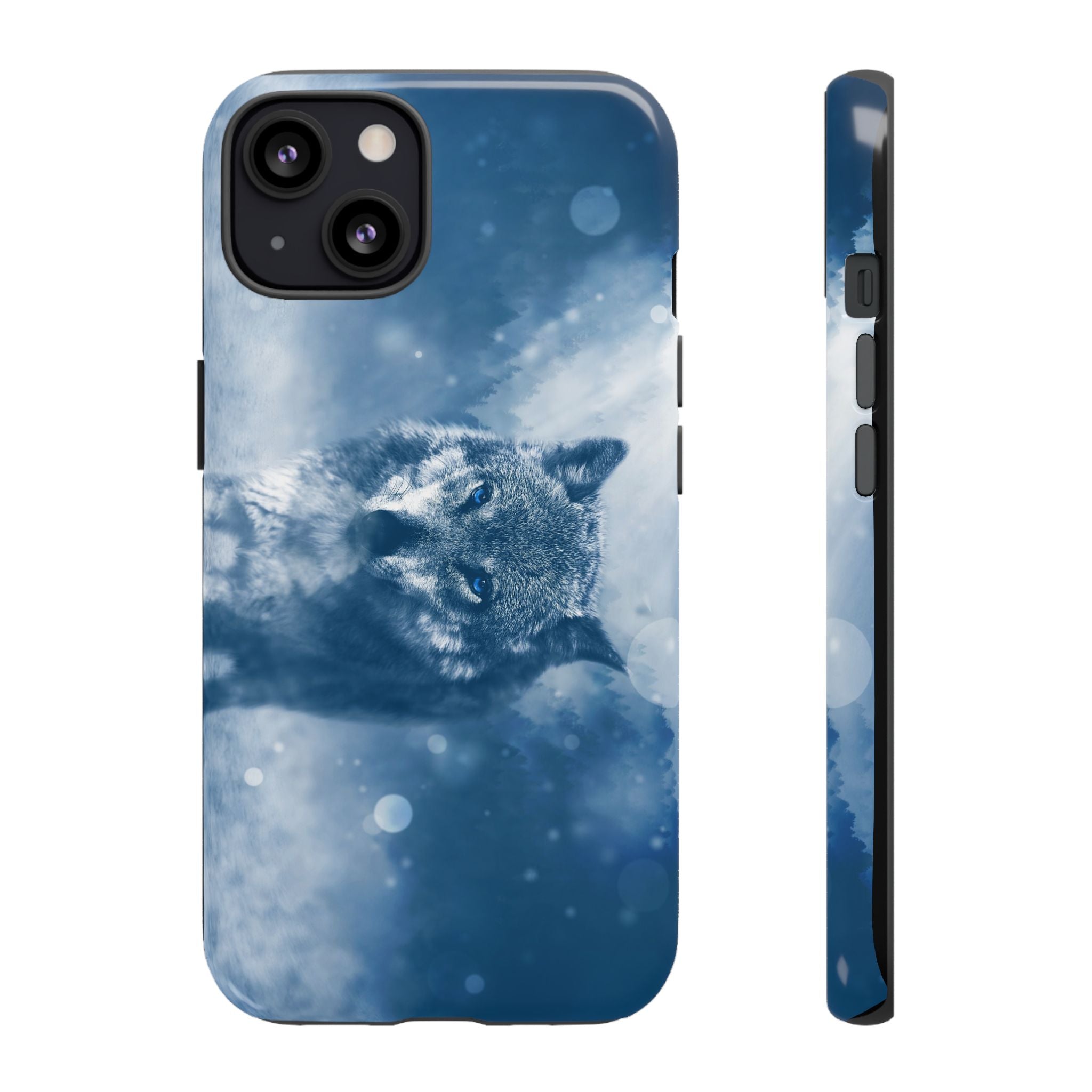 Wolf Phone Case, Tough Cases for Animal Lovers, Unique Wildlife Design, Nature-inspired Gift, Blue Wolf Accessories, Phone Protector