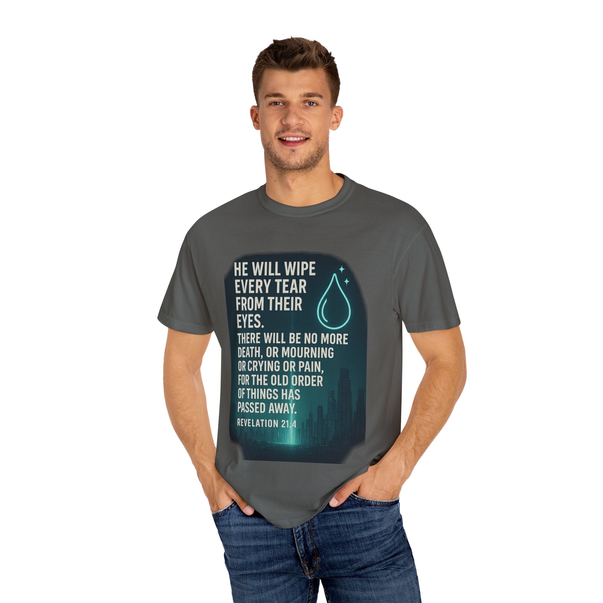 Garments of the Bible Unisex T-shirt Revelations 21:4