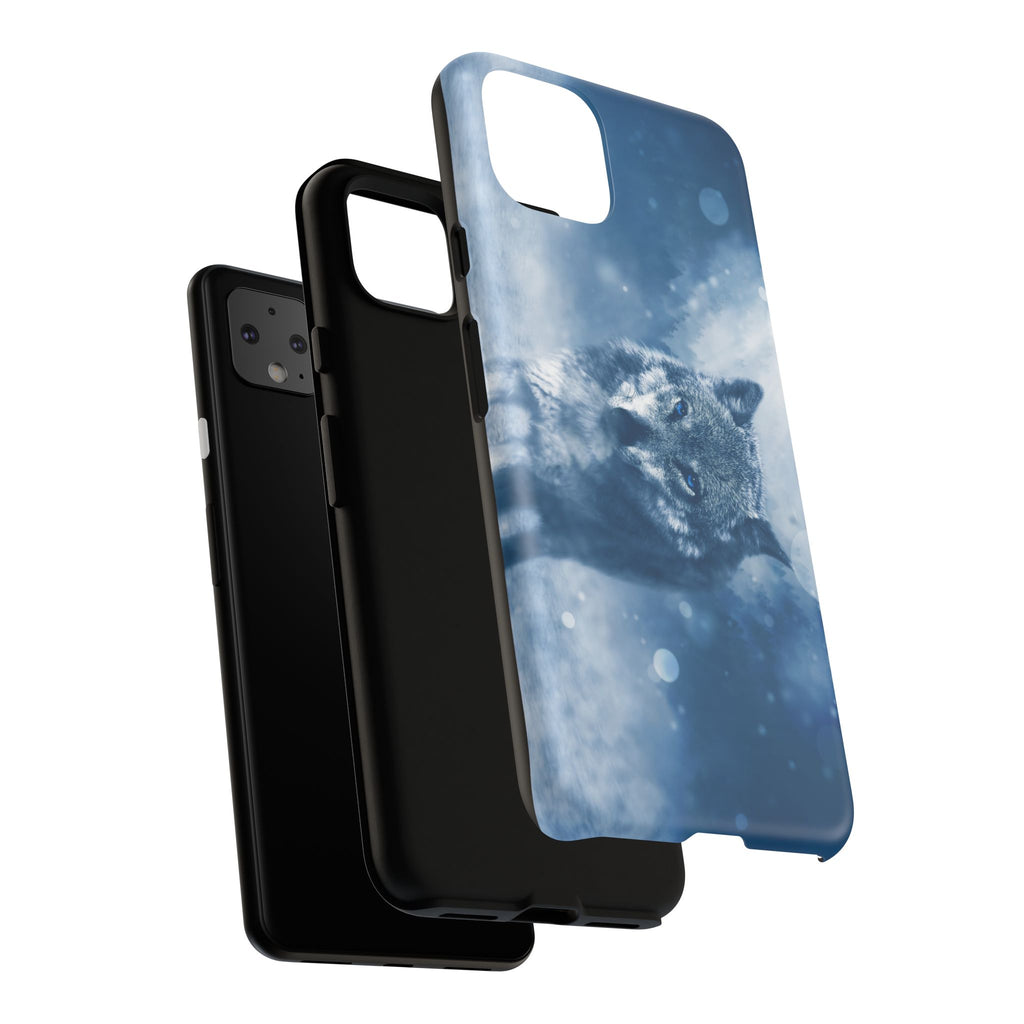 Wolf Phone Case, Tough Cases for Animal Lovers, Unique Wildlife Design, Nature-inspired Gift, Blue Wolf Accessories, Phone Protector