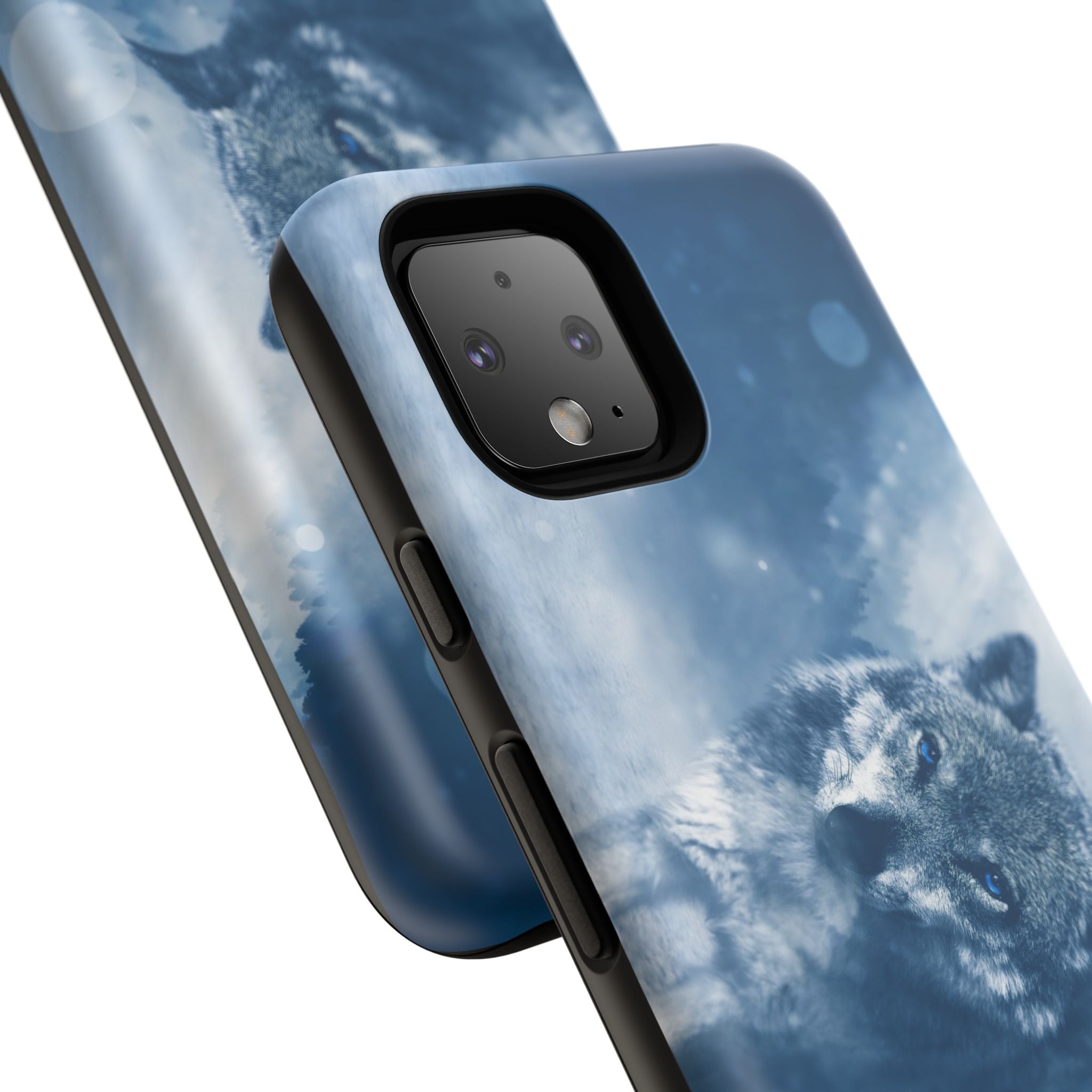 Wolf Phone Case, Tough Cases for Animal Lovers, Unique Wildlife Design, Nature-inspired Gift, Blue Wolf Accessories, Phone Protector
