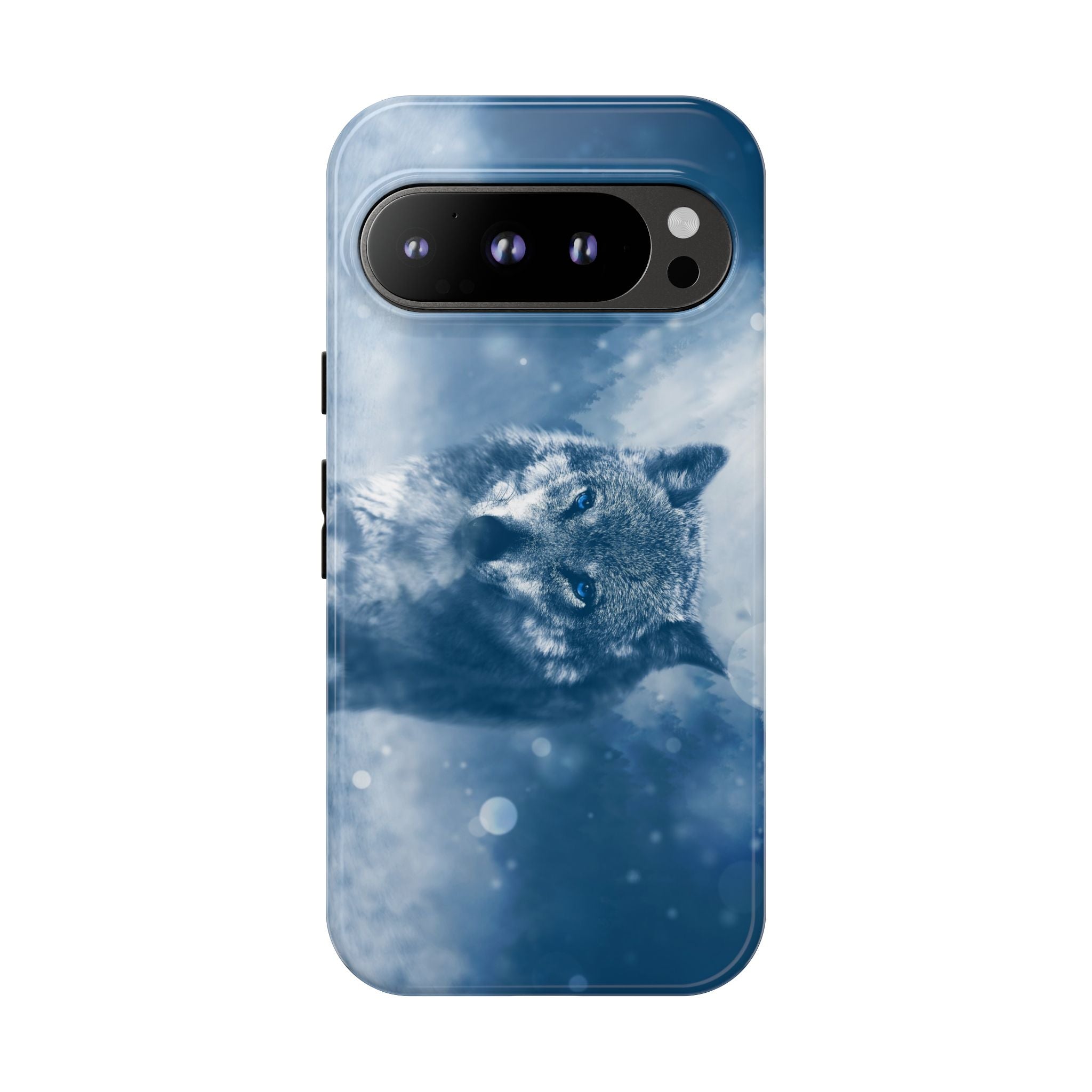 Wolf Phone Case, Tough Cases for Animal Lovers, Unique Wildlife Design, Nature-inspired Gift, Blue Wolf Accessories, Phone Protector