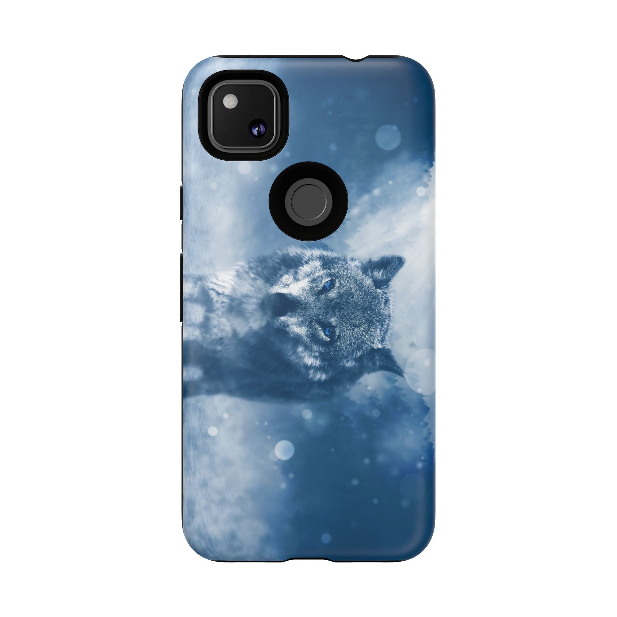 Wolf Phone Case, Tough Cases for Animal Lovers, Unique Wildlife Design, Nature-inspired Gift, Blue Wolf Accessories, Phone Protector