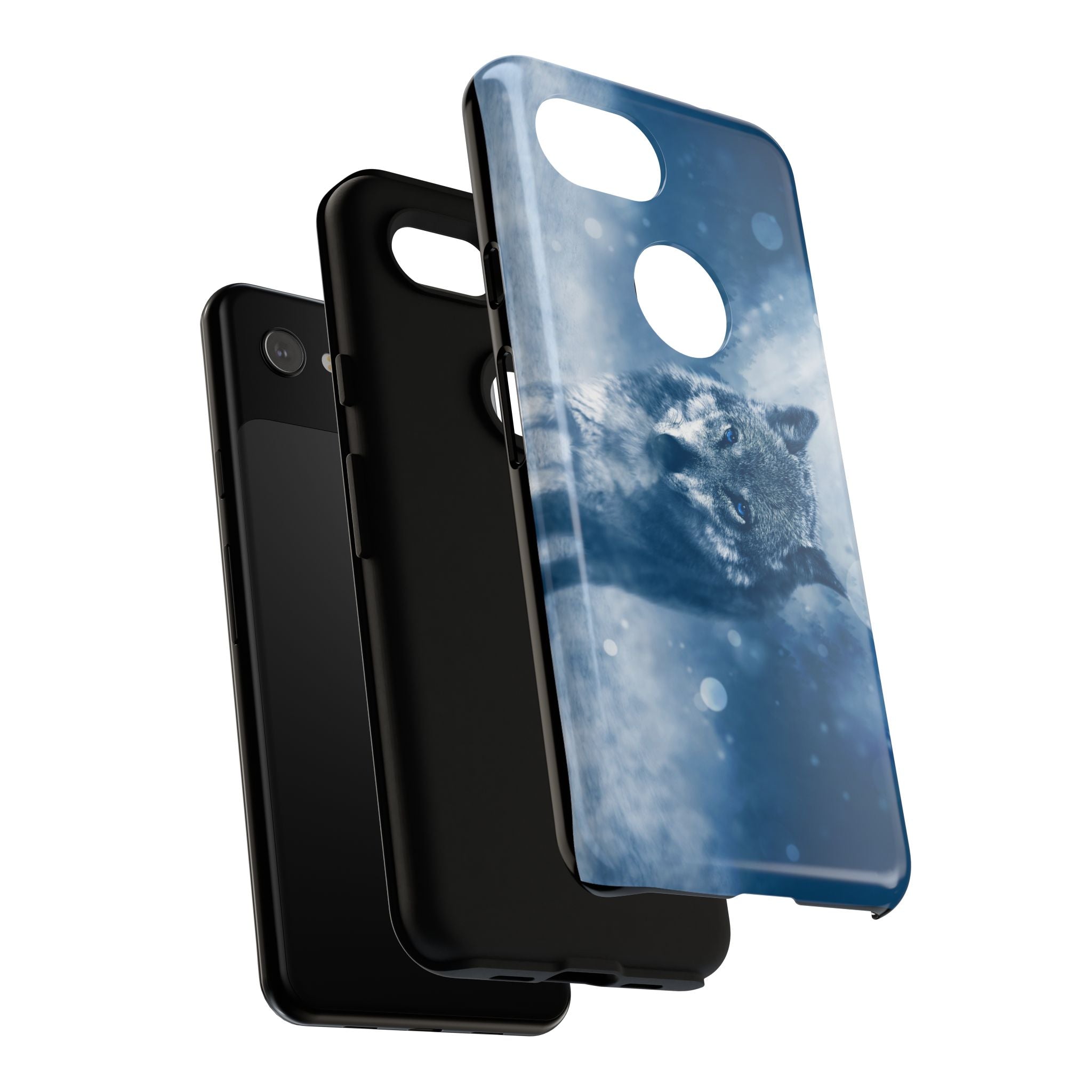 Wolf Phone Case, Tough Cases for Animal Lovers, Unique Wildlife Design, Nature-inspired Gift, Blue Wolf Accessories, Phone Protector