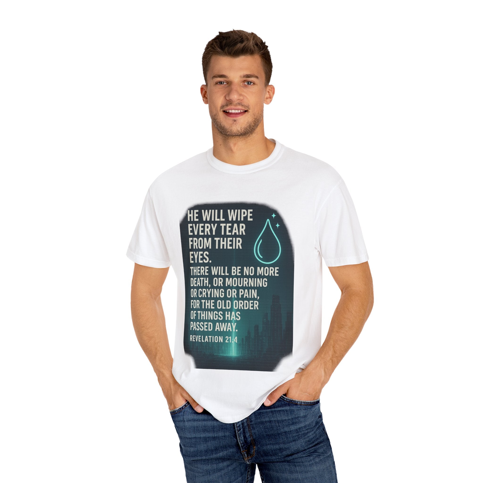 Garments of the Bible Unisex T-shirt Revelations 21:4