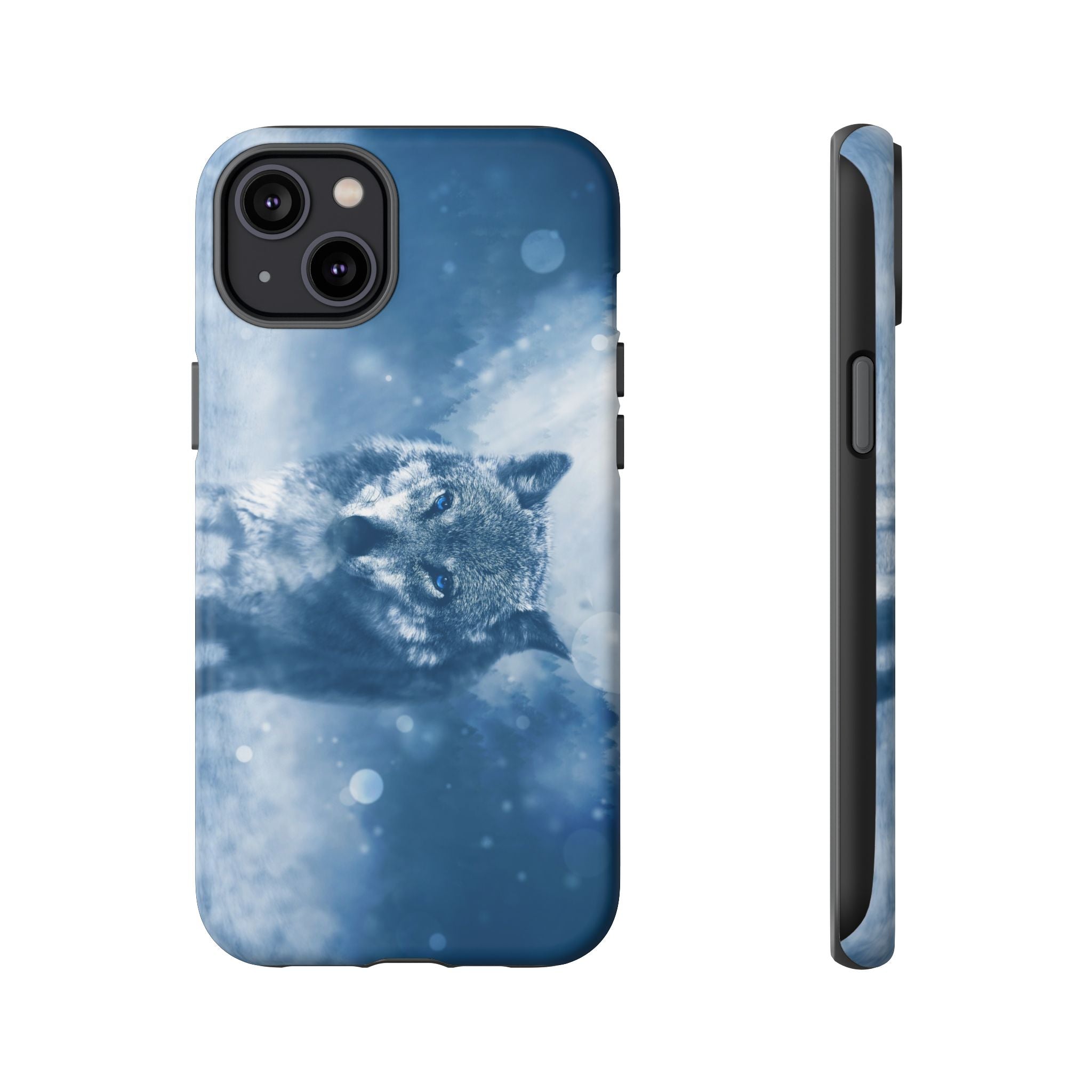 Wolf Phone Case, Tough Cases for Animal Lovers, Unique Wildlife Design, Nature-inspired Gift, Blue Wolf Accessories, Phone Protector