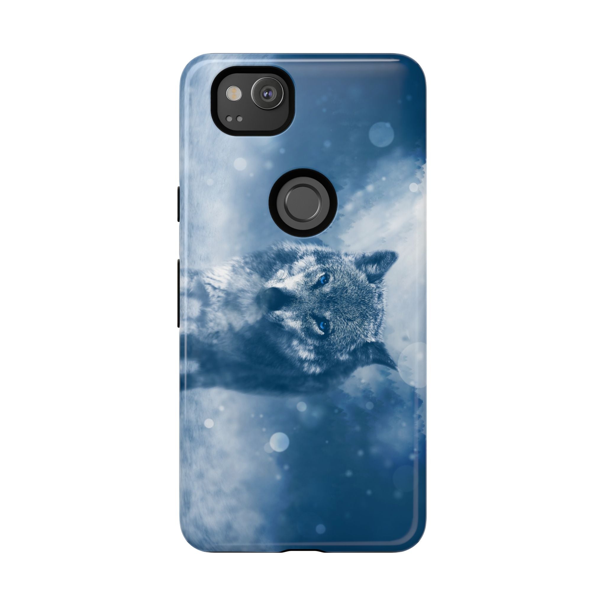 Wolf Phone Case, Tough Cases for Animal Lovers, Unique Wildlife Design, Nature-inspired Gift, Blue Wolf Accessories, Phone Protector
