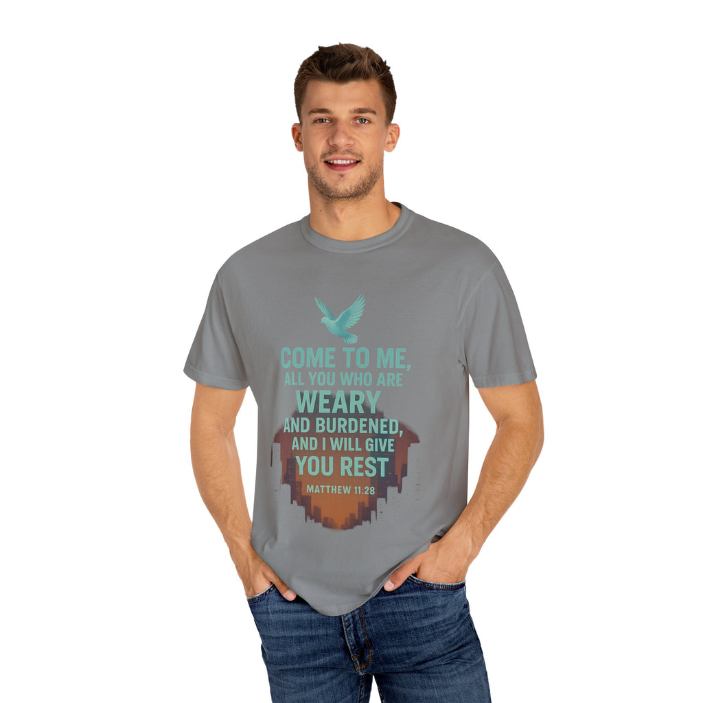 Garments of the Bible Unisex T-shirt Matthew 11:28