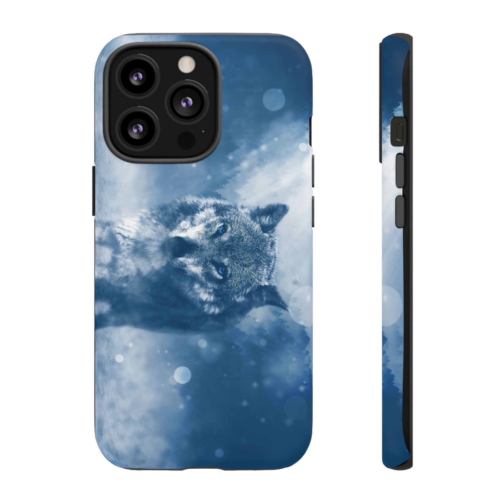 Wolf Phone Case, Tough Cases for Animal Lovers, Unique Wildlife Design, Nature-inspired Gift, Blue Wolf Accessories, Phone Protector