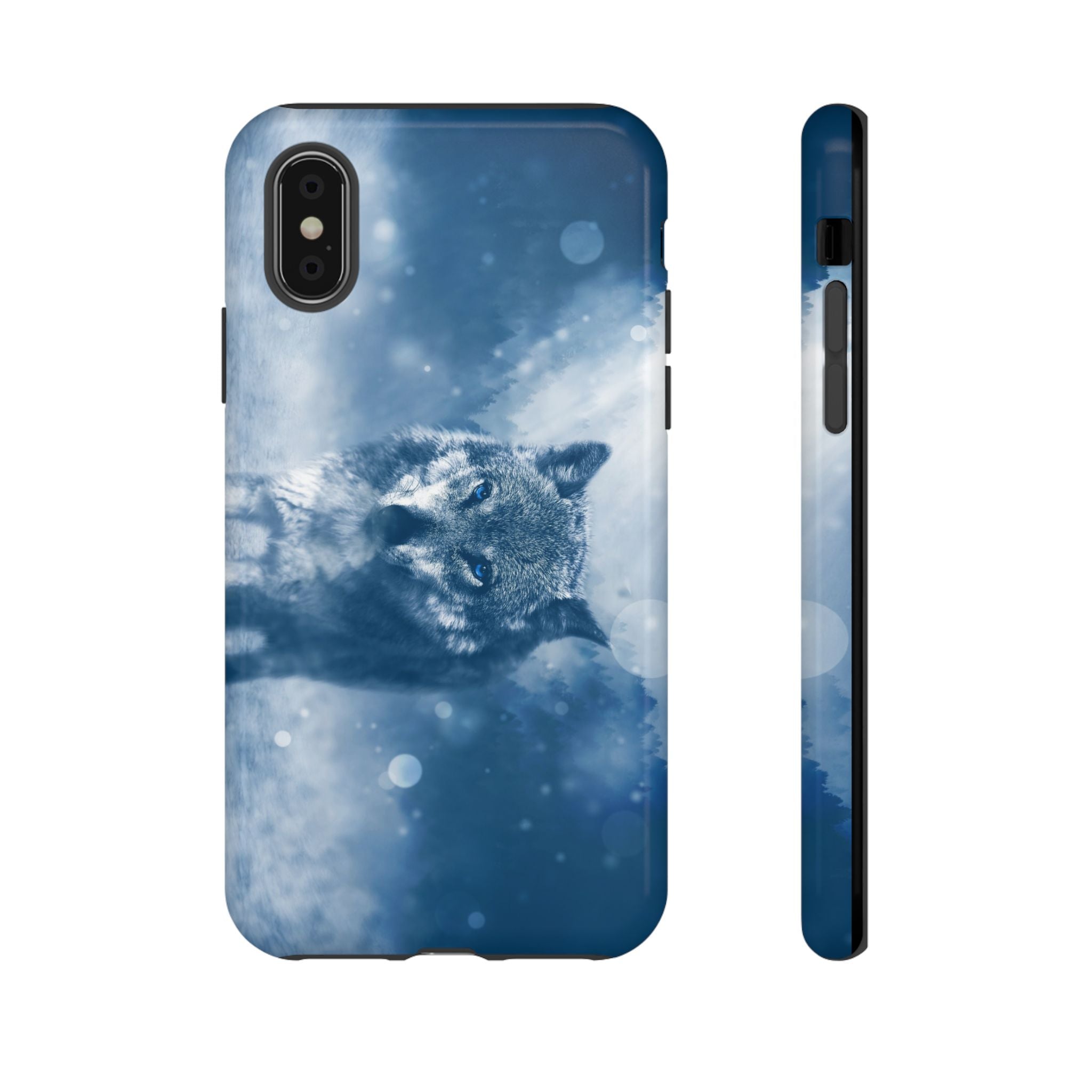 Wolf Phone Case, Tough Cases for Animal Lovers, Unique Wildlife Design, Nature-inspired Gift, Blue Wolf Accessories, Phone Protector