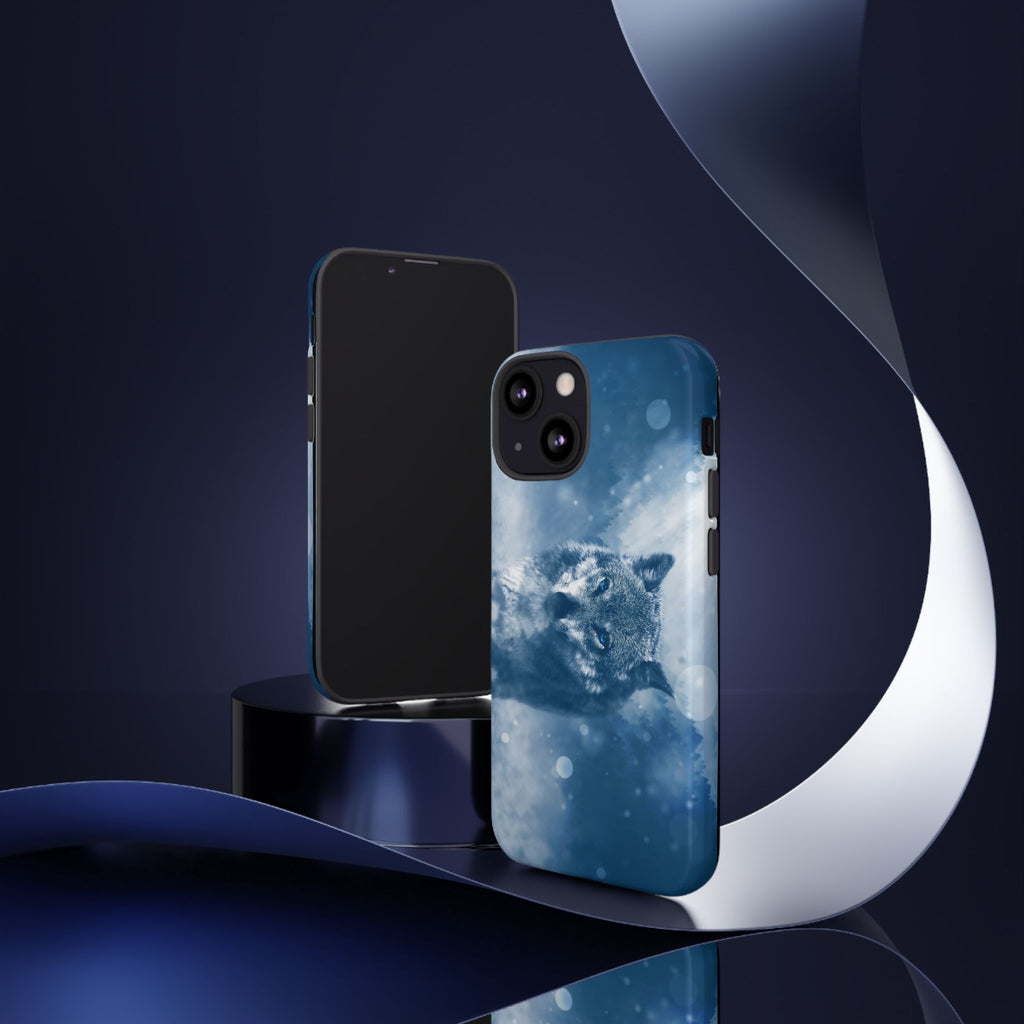 Wolf Phone Case, Tough Cases for Animal Lovers, Unique Wildlife Design, Nature-inspired Gift, Blue Wolf Accessories, Phone Protector