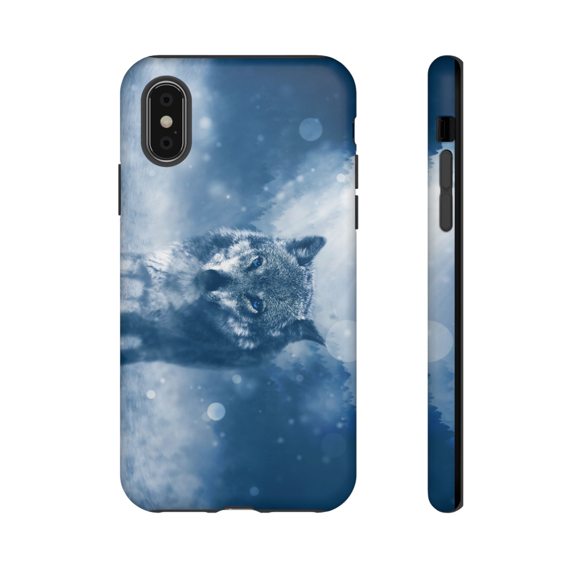Wolf Phone Case, Tough Cases for Animal Lovers, Unique Wildlife Design, Nature-inspired Gift, Blue Wolf Accessories, Phone Protector