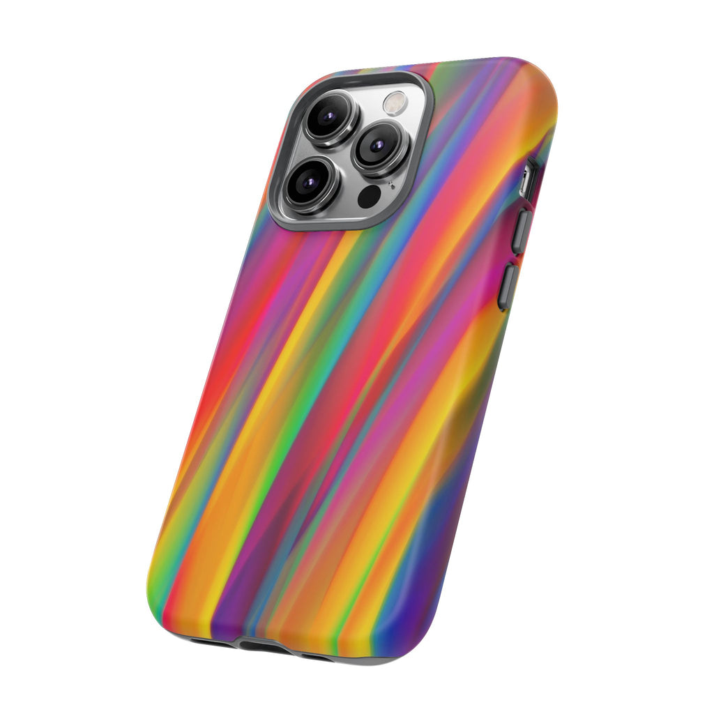 Vibrant Tough Phone Case, Colorful Phone Protection, Artistic Cell Cover, Gift for Gamers, Fun Tech Accessory, Pride Celebration