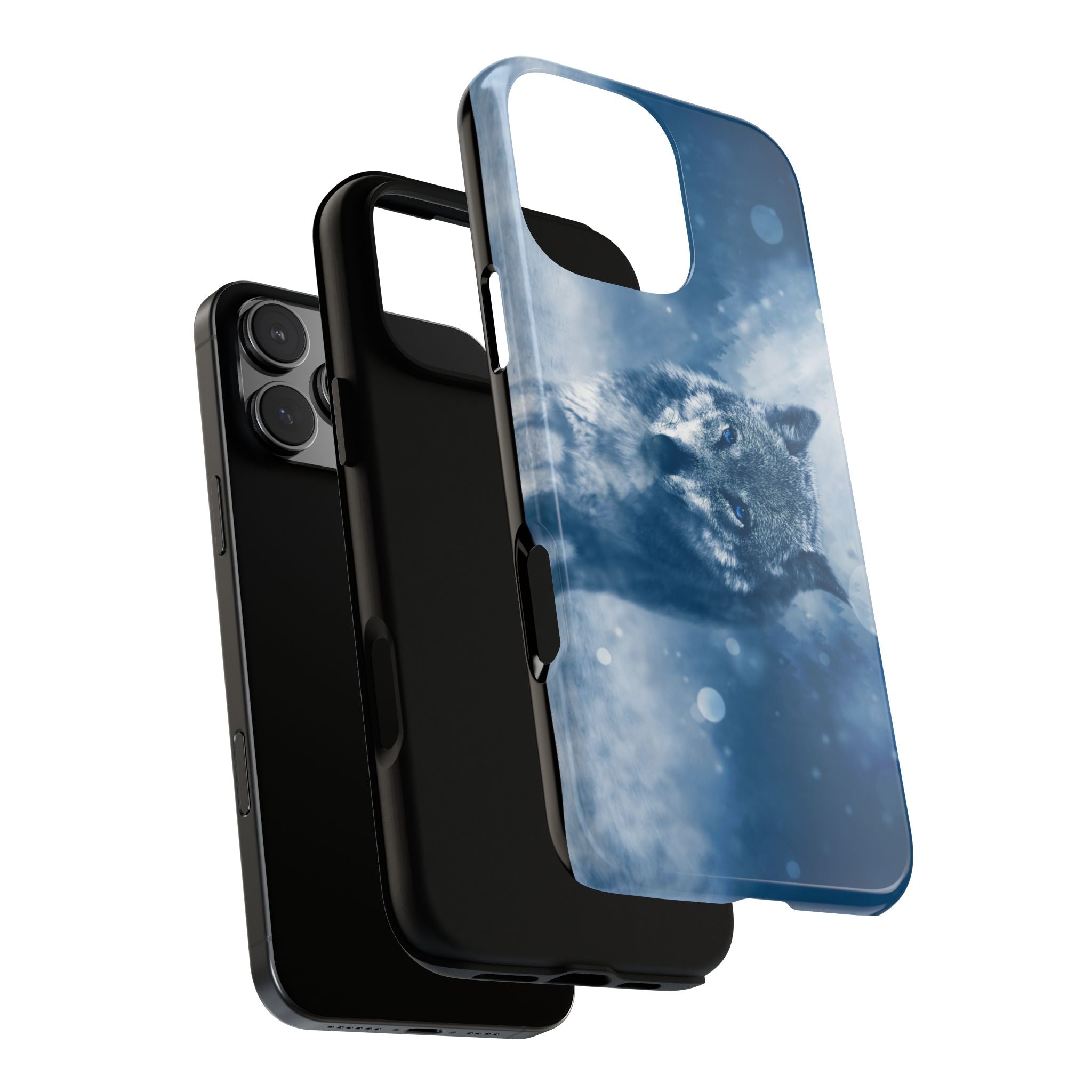 Wolf Phone Case, Tough Cases for Animal Lovers, Unique Wildlife Design, Nature-inspired Gift, Blue Wolf Accessories, Phone Protector
