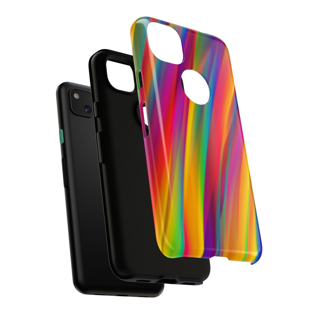 Vibrant Tough Phone Case, Colorful Phone Protection, Artistic Cell Cover, Gift for Gamers, Fun Tech Accessory, Pride Celebration
