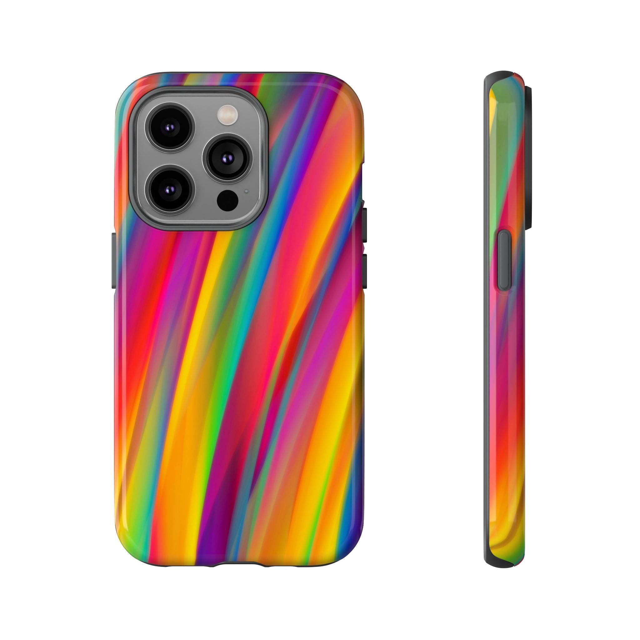 Vibrant Tough Phone Case, Colorful Phone Protection, Artistic Cell Cover, Gift for Gamers, Fun Tech Accessory, Pride Celebration