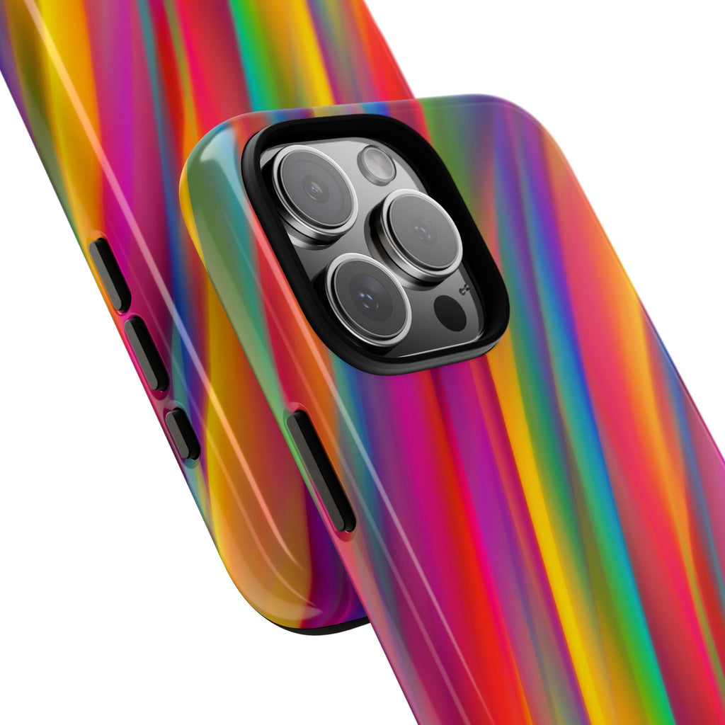 Vibrant Tough Phone Case, Colorful Phone Protection, Artistic Cell Cover, Gift for Gamers, Fun Tech Accessory, Pride Celebration