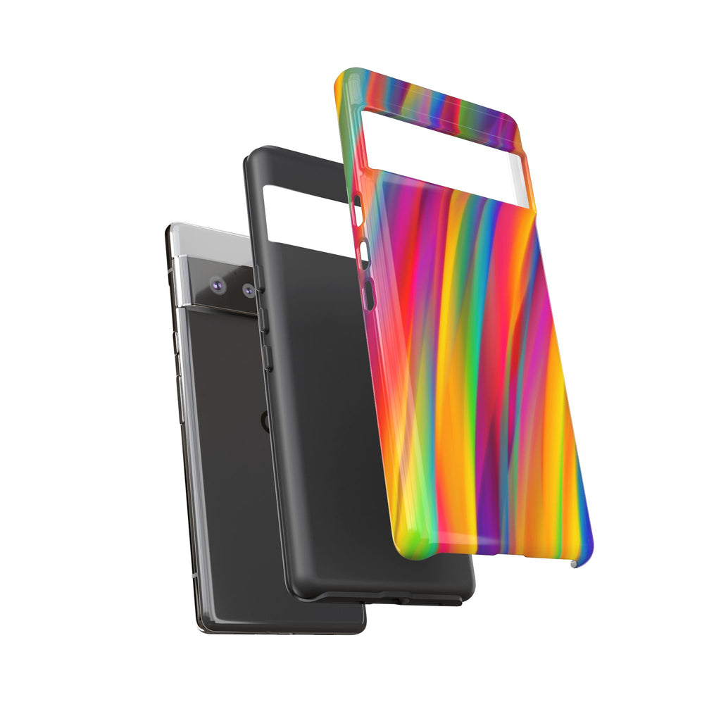Vibrant Tough Phone Case, Colorful Phone Protection, Artistic Cell Cover, Gift for Gamers, Fun Tech Accessory, Pride Celebration