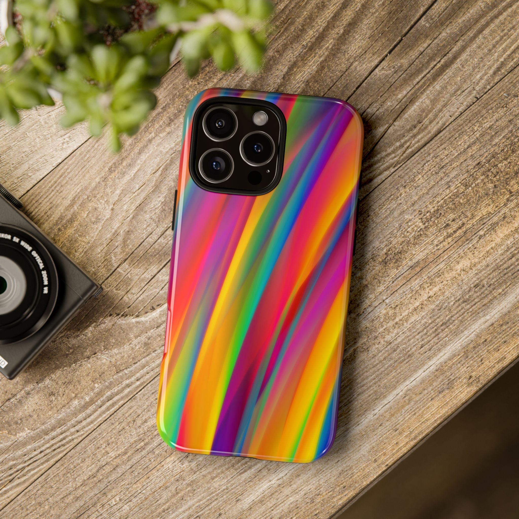 Vibrant Tough Phone Case, Colorful Phone Protection, Artistic Cell Cover, Gift for Gamers, Fun Tech Accessory, Pride Celebration