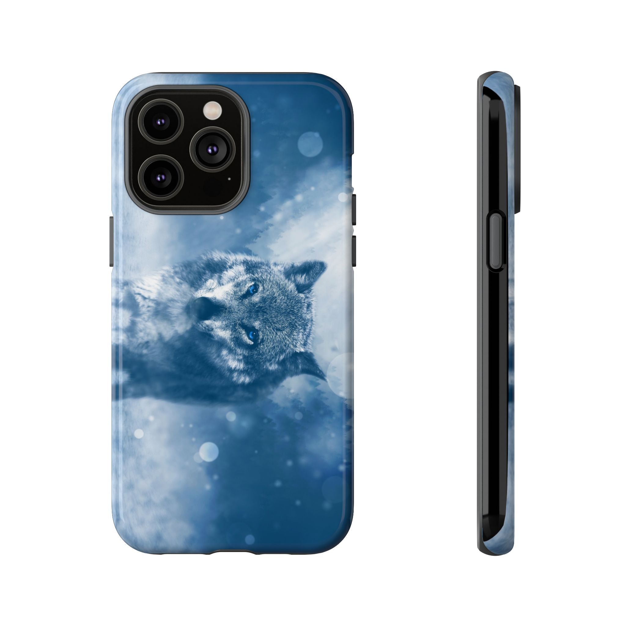 Wolf Phone Case, Tough Cases for Animal Lovers, Unique Wildlife Design, Nature-inspired Gift, Blue Wolf Accessories, Phone Protector